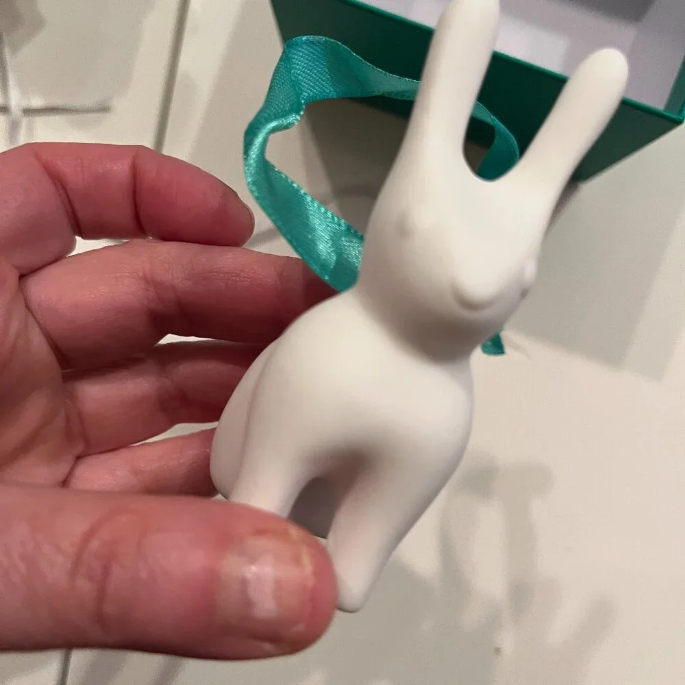Jonathan Adler Menagerie Rabbit Ornament Porcelain Easter‎ Decor Gift (new/x)